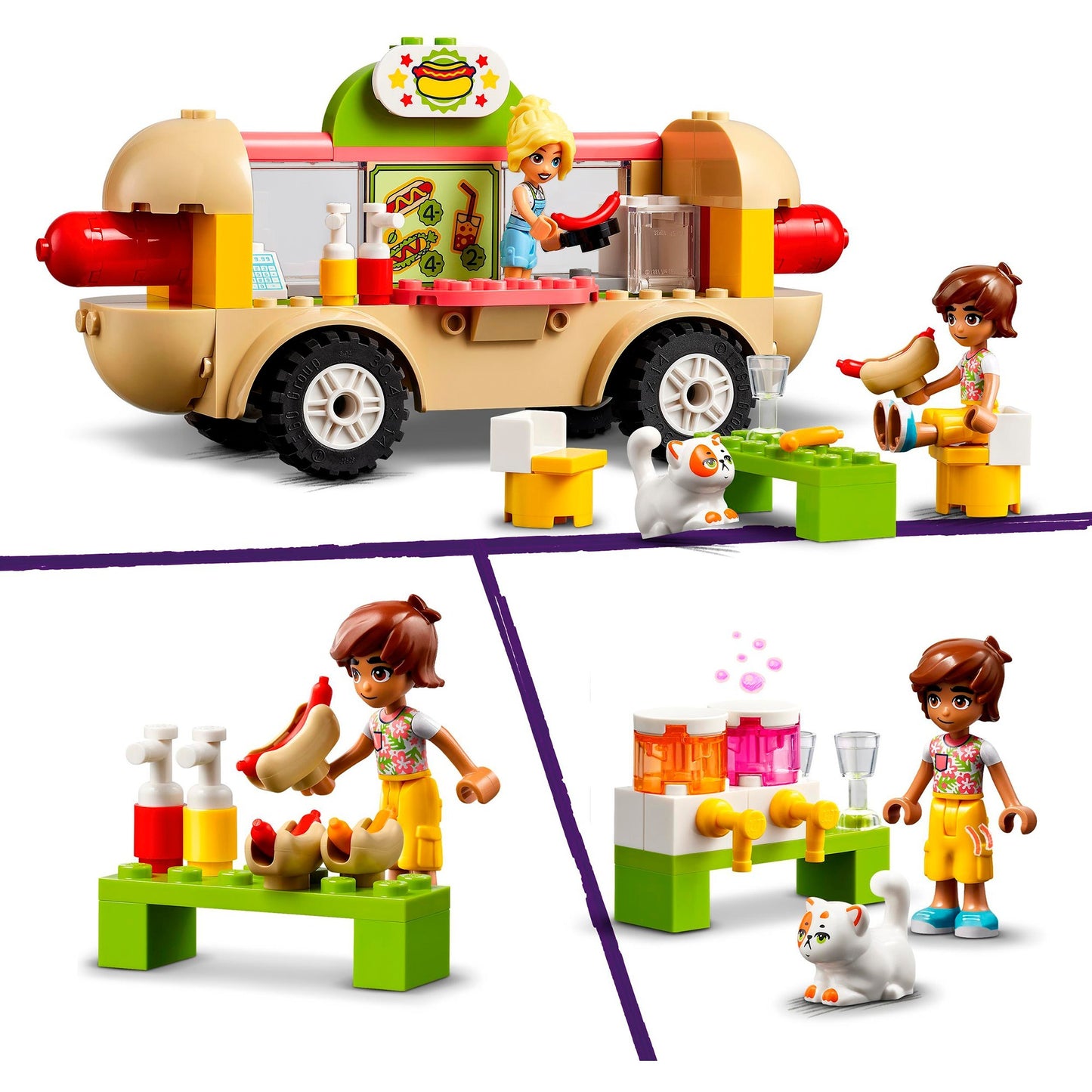 LEGO 42633 Friends Hotdog-Truck, Konstruktionsspielzeug