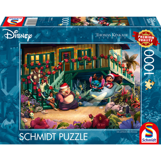Thomas Kinkade Studios: Disney - Lilo and Stitch Aloha Christmas, Puzzle
