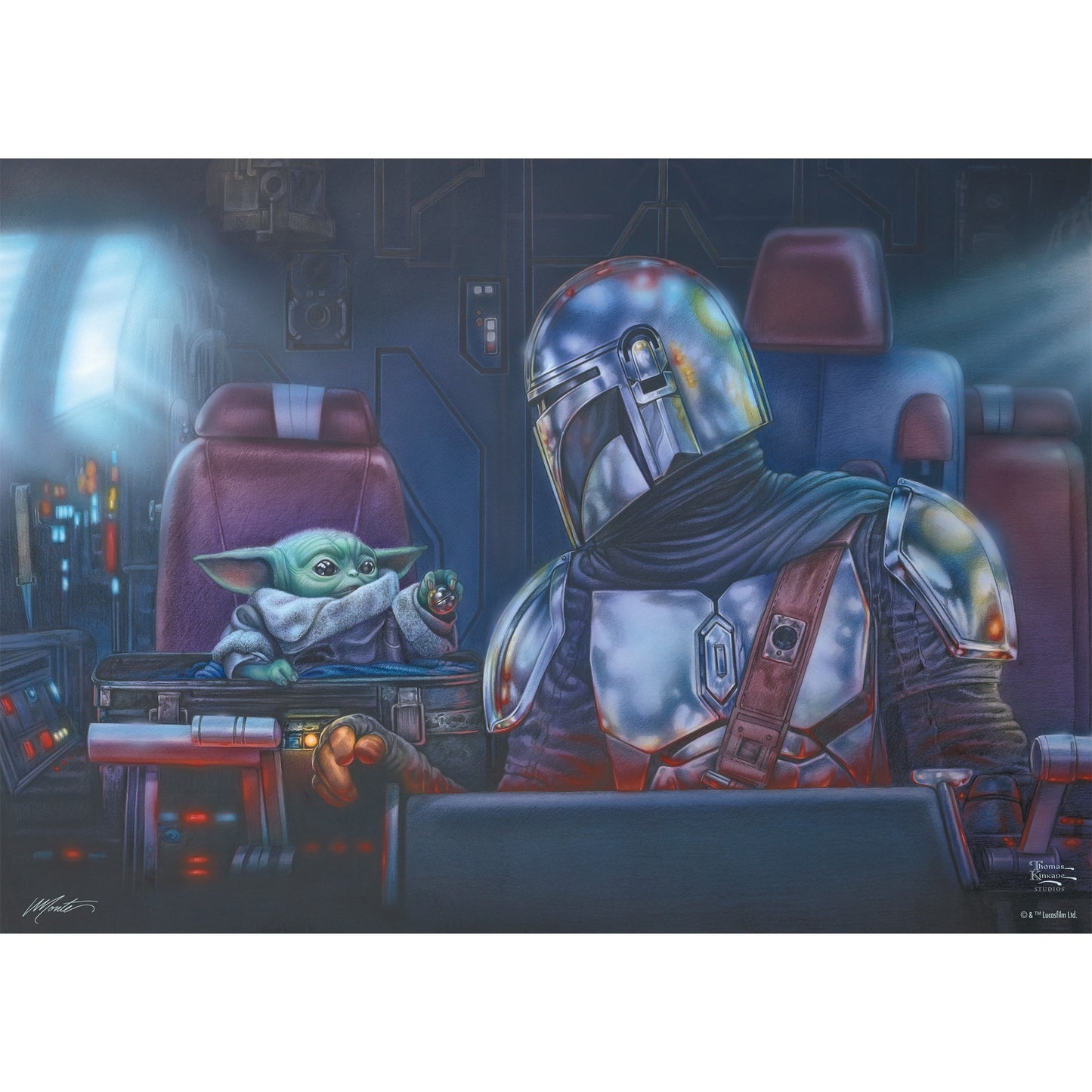 Schmidt Spiele Thomas Kinkade Studios: Star Wars The Mandalorian ? Two for the Road (1000 Teile)