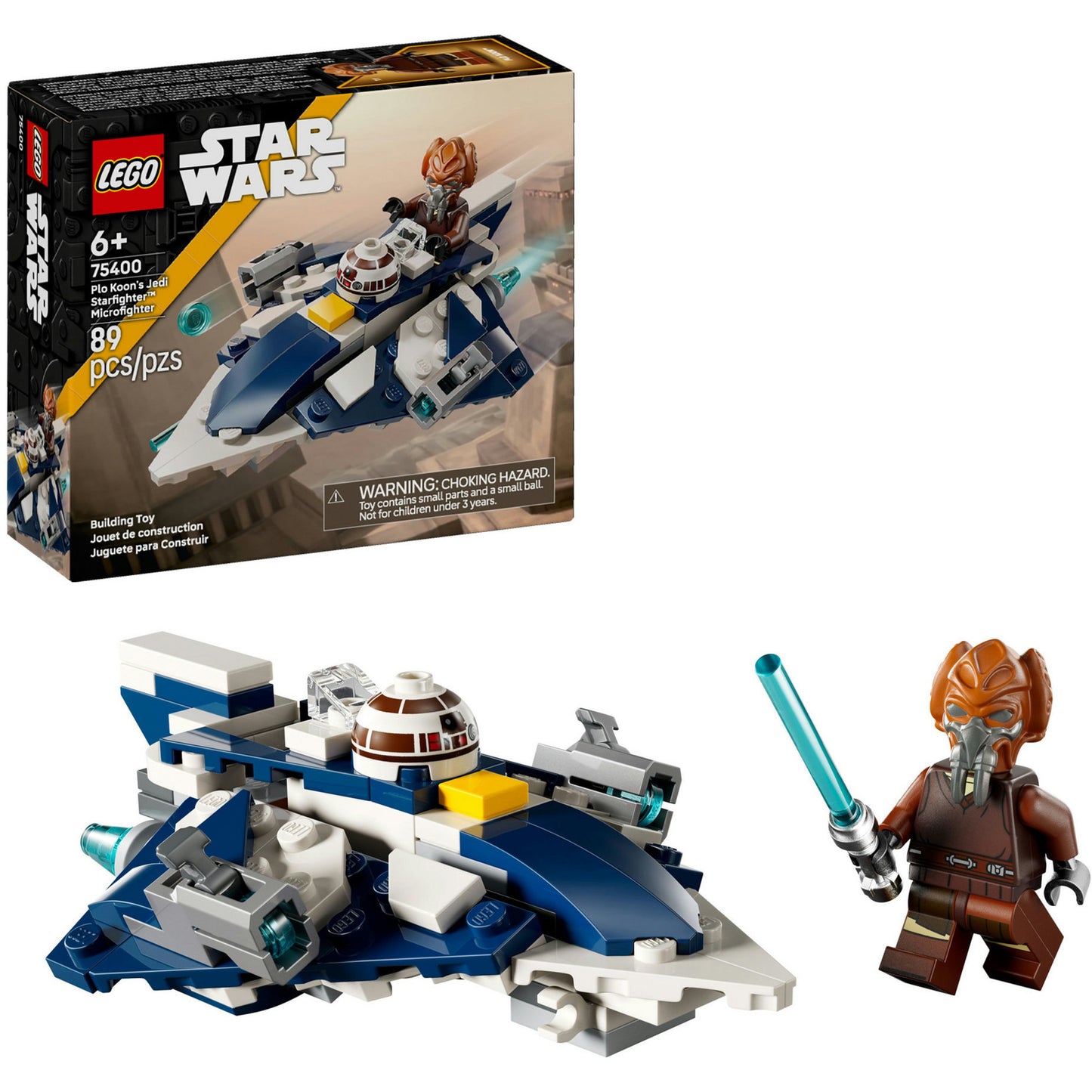 75400 Star Wars Plo Koons Jedi Starfighter Microfighter, Konstruktionsspielzeug