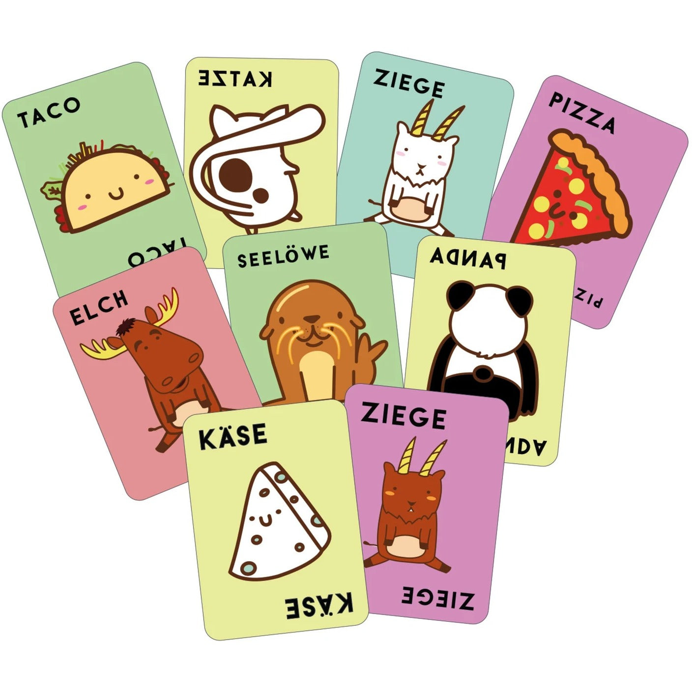 Asmodee Taco Katze Ziege Käse Pizza: Voll verdreht, Kartenspiel