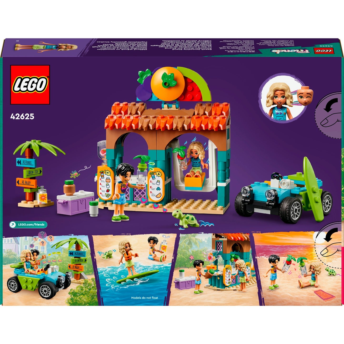 LEGO 42625 Friends Smoothie-Stand am Strand, Konstruktionsspielzeug