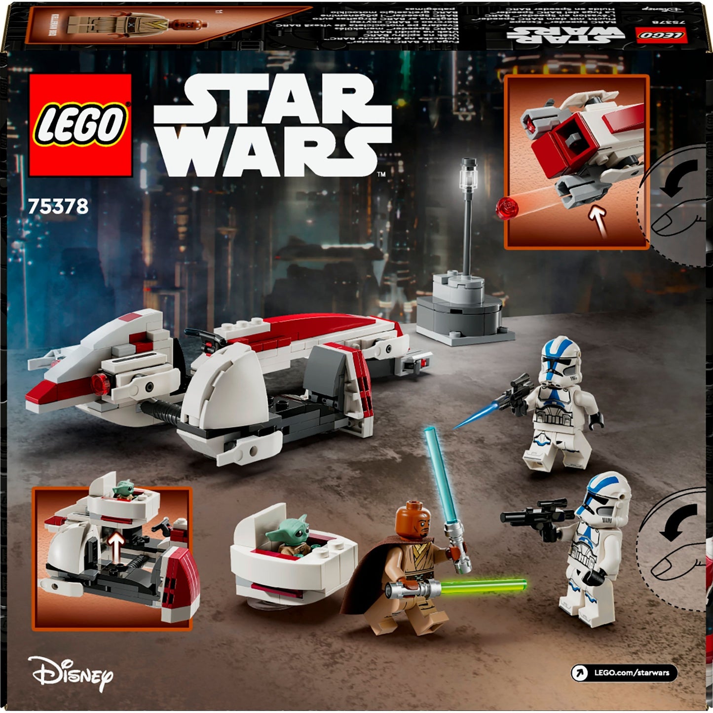 LEGO 75378 Star Wars Flucht mit dem BARC Speeder, Konstruktionsspielzeug