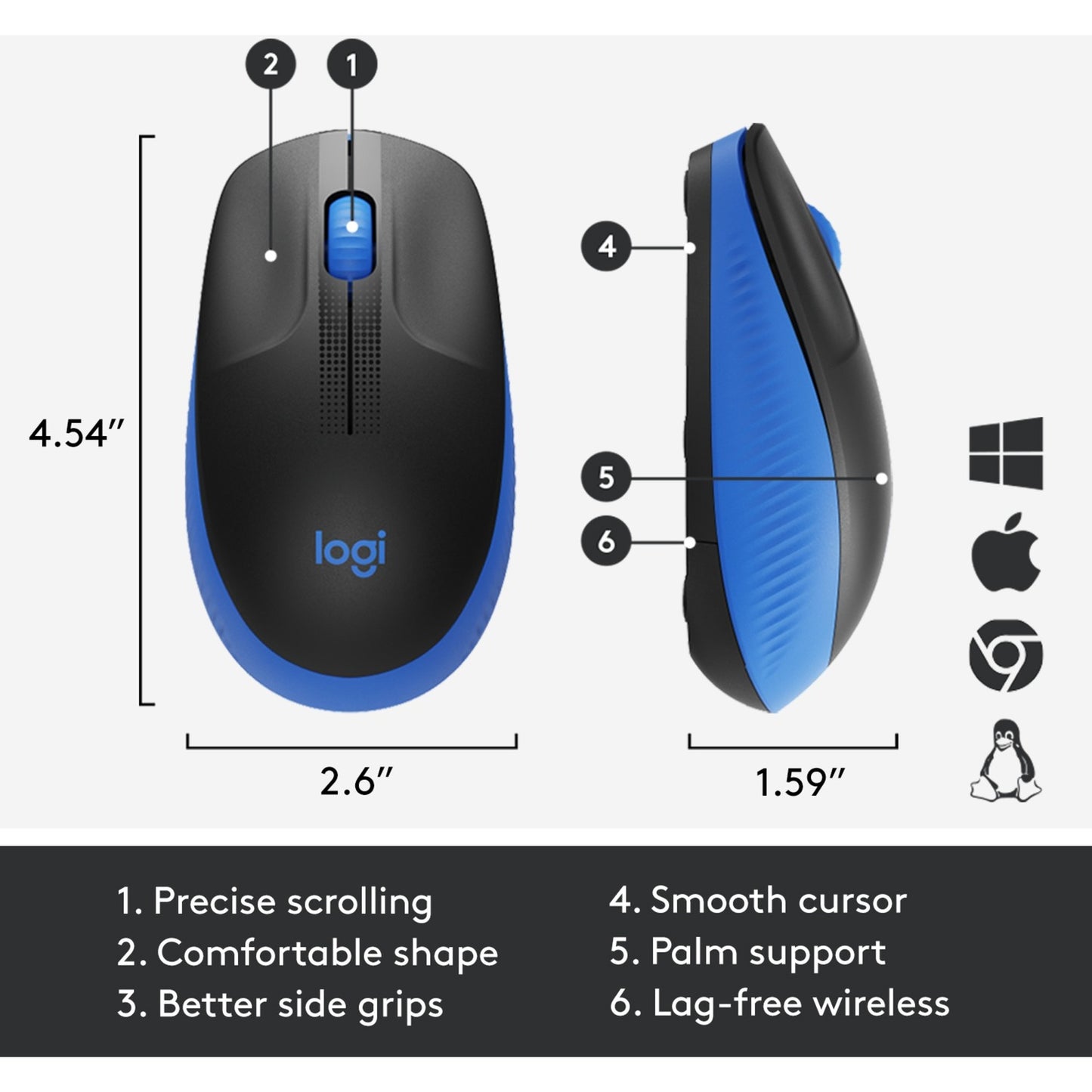 Logitech M190 (schwarz/blau)