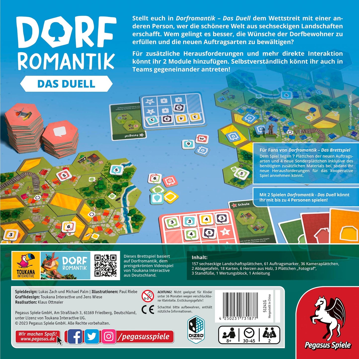 Pegasus Dorfromantik - Das Duell, Brettspiel