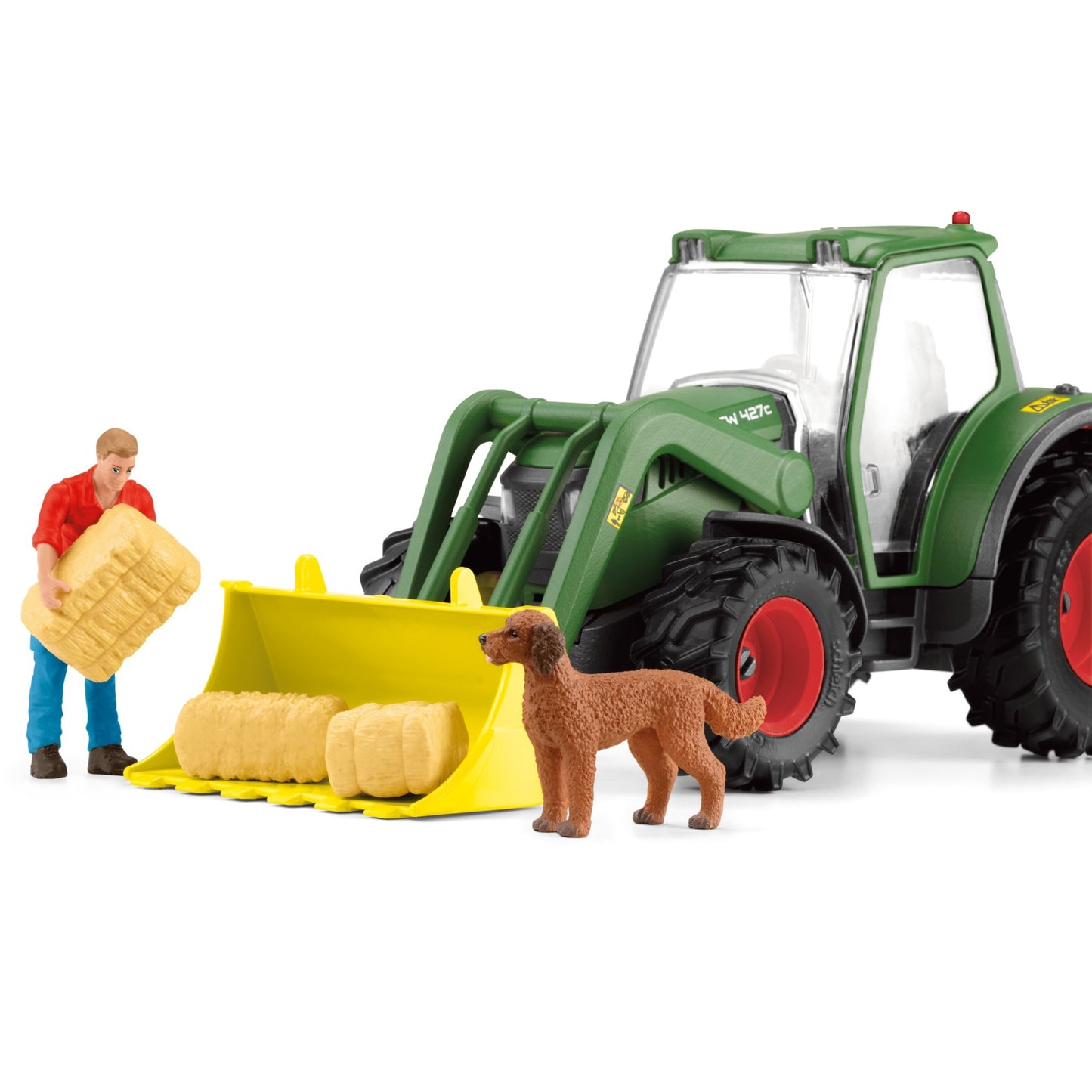 Schleich Farm World Traktor mit Anhänger, Spielfahrzeug