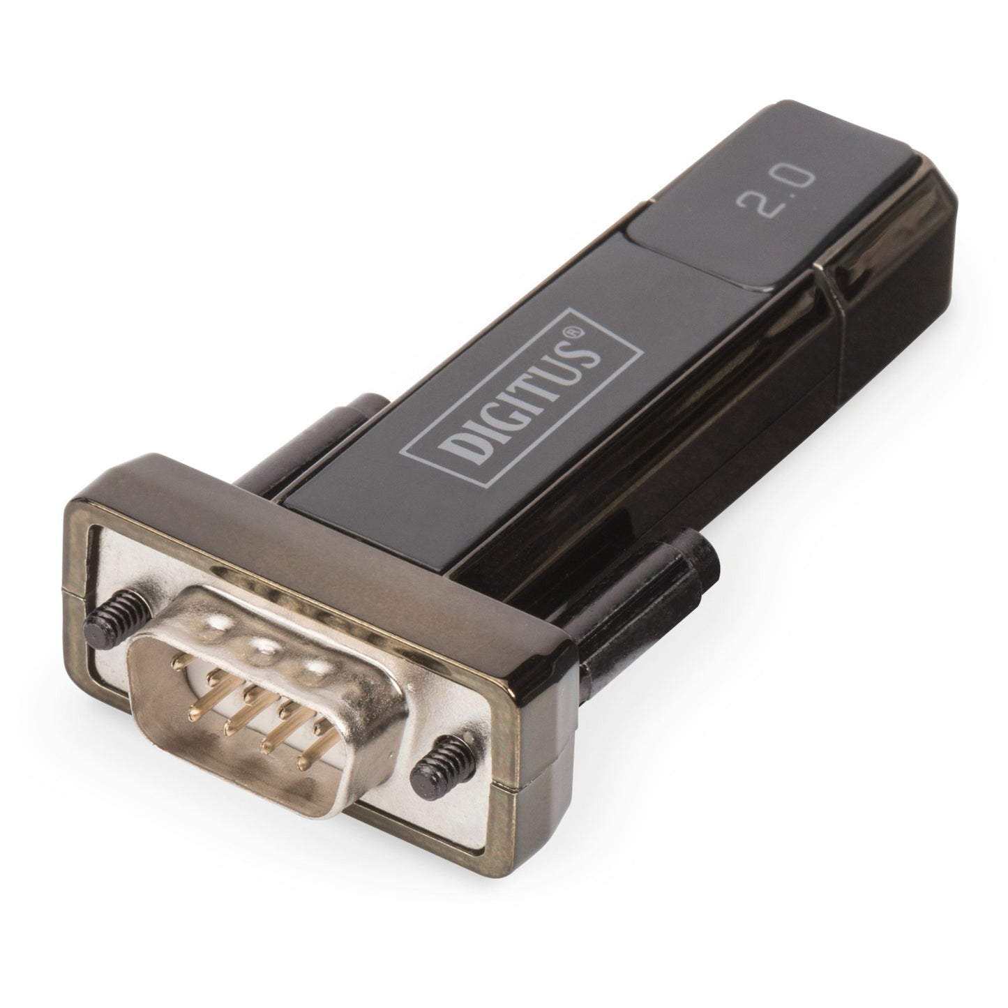 Digitus USB 2.0 Adapter, USB-A Stecker > 9-Pin seriell Stecker (schwarz, inkl. 80cm Kabel)