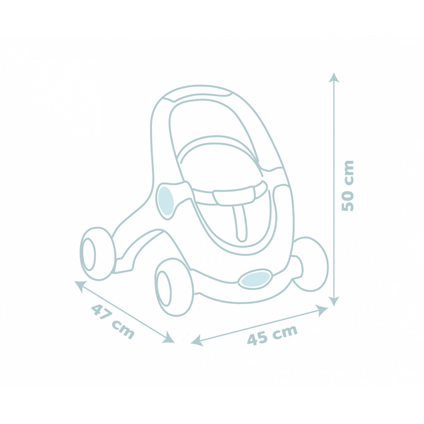 Little Smoby 3-in1 Lauflernwagen + Puppe, Geschicklichkeitsspiel