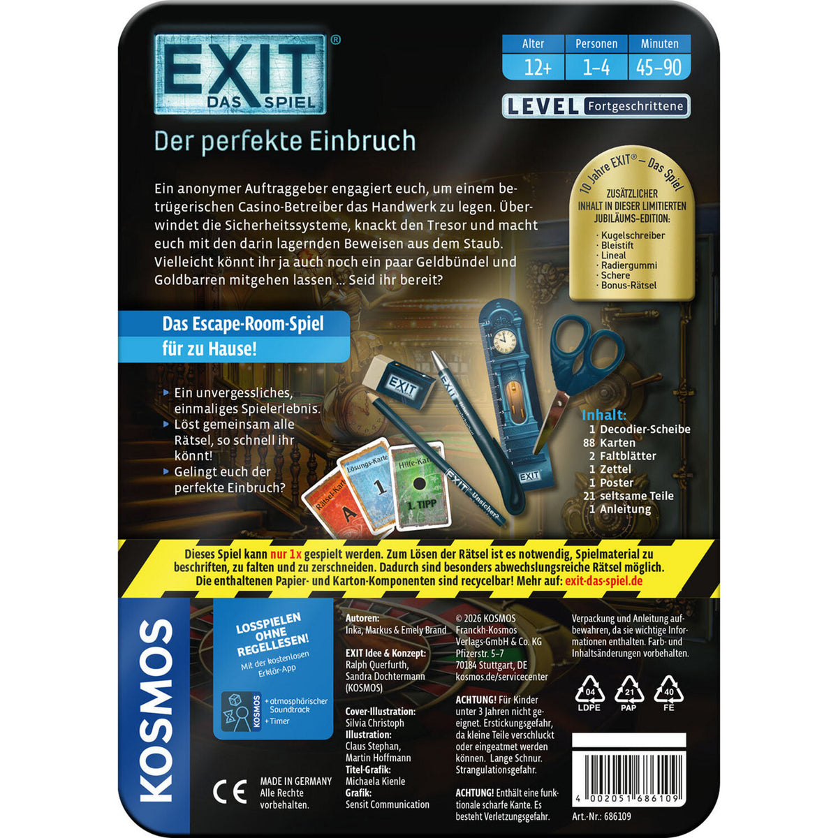EXIT- Das Spiel: Der perfekte Einbruch (Jubiläums-Edition), Partyspiel
