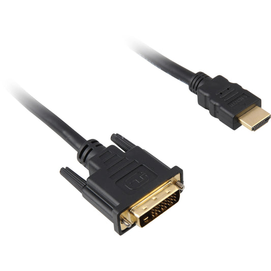 Sharkoon Adapterkabel HDMI > DVI-D (24+1) (schwarz, 1 Meter)