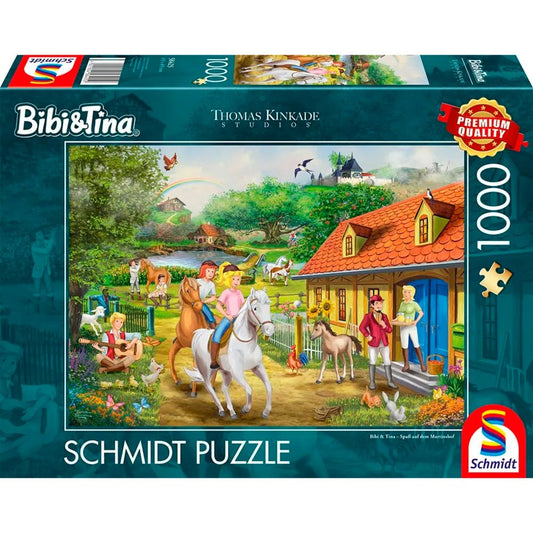 Schmidt Spiele Thomas Kinkade Studios: Bibi & Tina ? Spass auf dem Martinshof (1000 Teile)