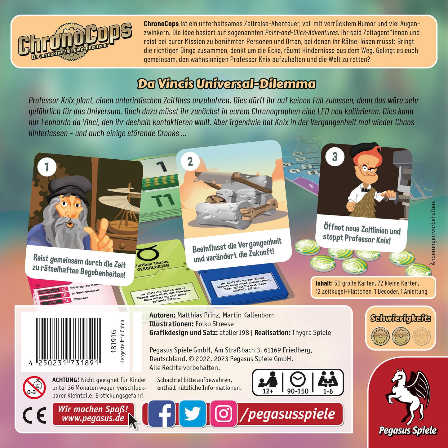 ChronoCops - Da Vincis Universal-Dilemma, Brettspiel