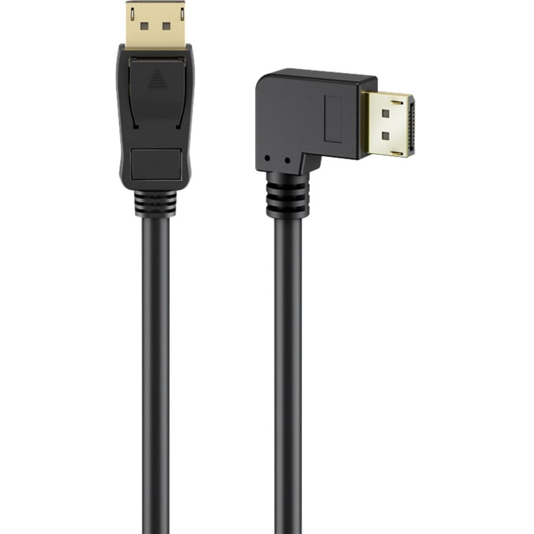 Kabel DisplayPort Stecker 90° > DisplayPort Stecker, 8K / 144Hz