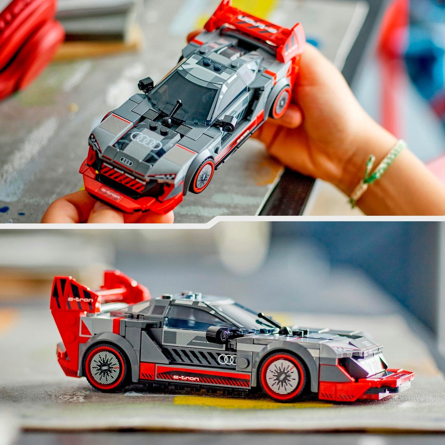 LEGO 76921 Speed Champions Audi S1 e-tron quattro Rennwagen, Konstruktionsspielzeug