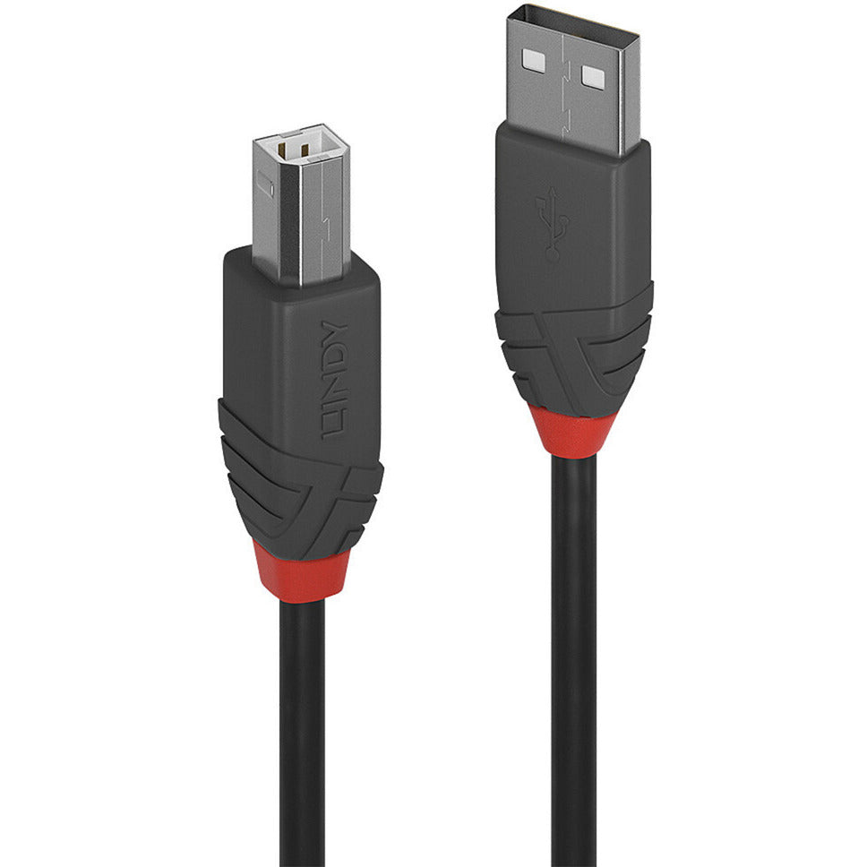 USB 2.0 Typ A an B Kabel, Anthra Line