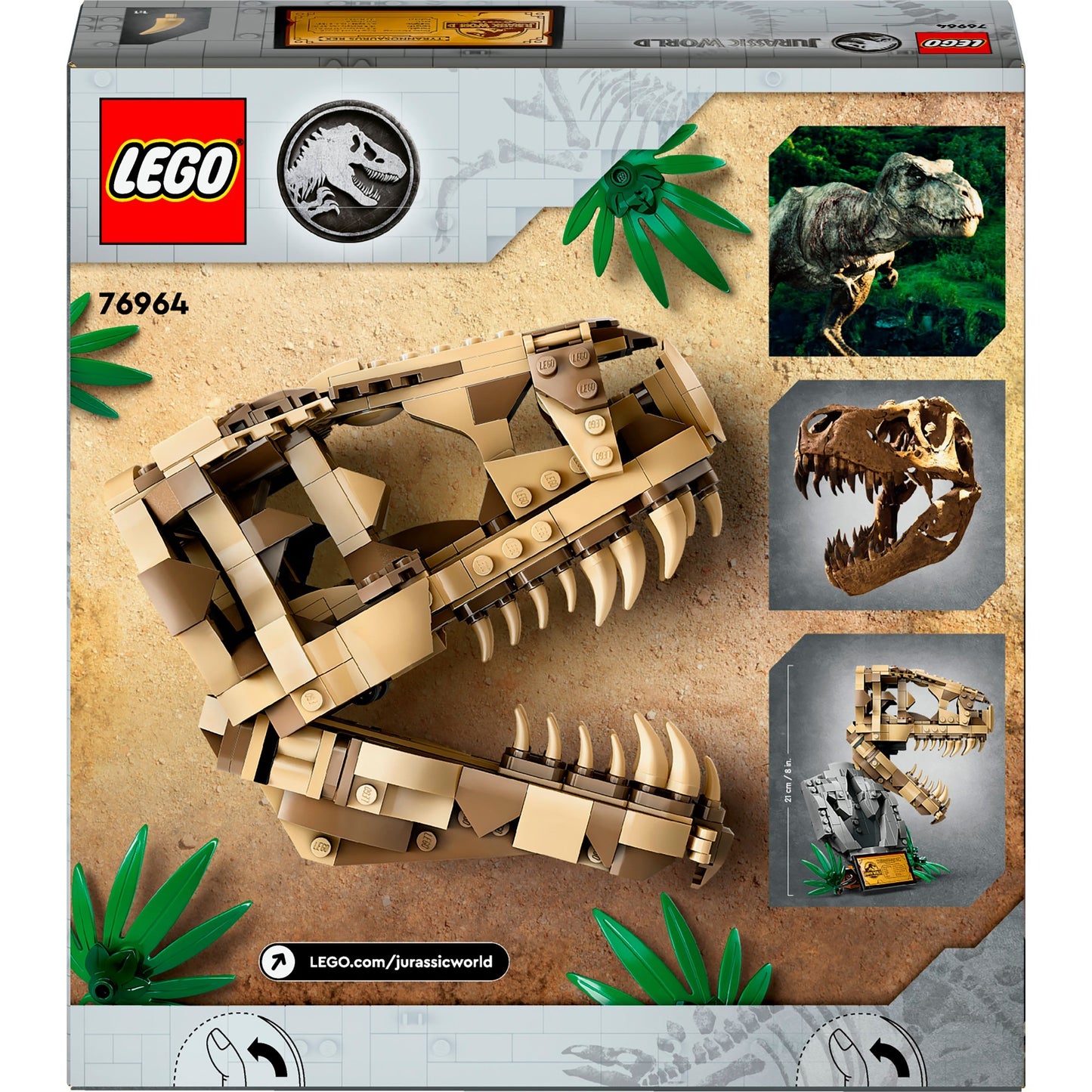 LEGO 76964 Jurassic World Dinosaurier-Fossilien: T.-Rex-Kopf, Konstruktionsspielzeug