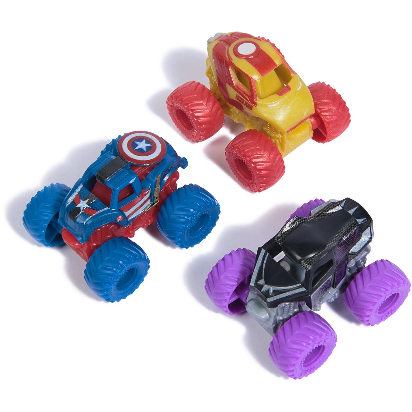 Spinmaster Monster Jam Marvel Mini Monster Trucks 3er-Pack (Massstab 1:64, sortierter Artikel)