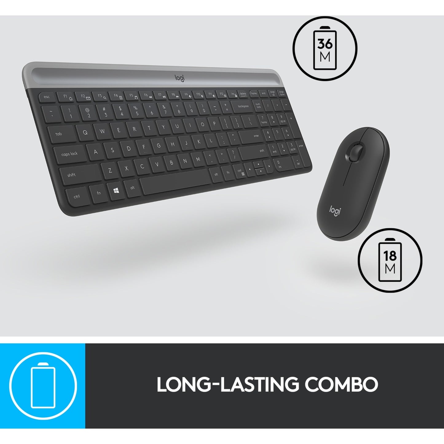 Logitech MK470 Slim Combo (graphit, DE-Layout, Scherenmechanik)