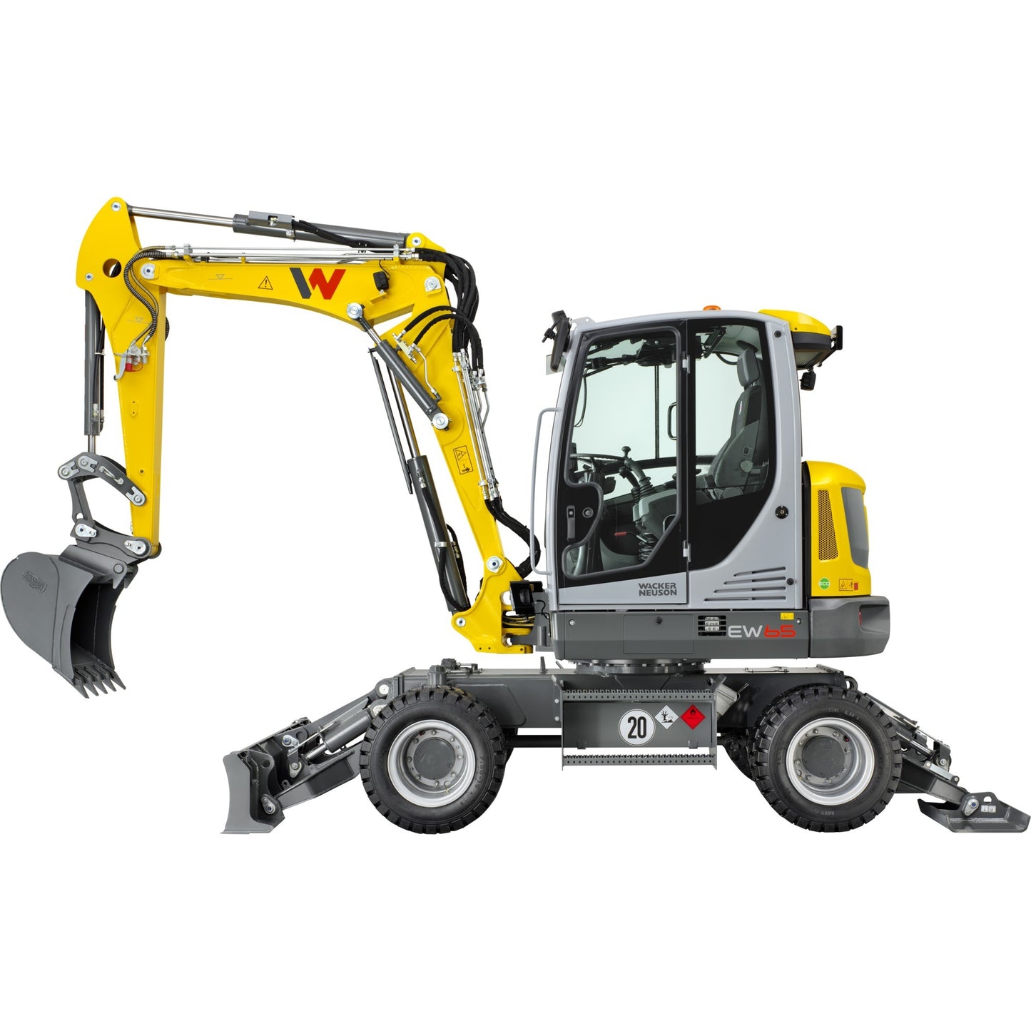 SIKU SUPER Wacker Neuson EW65 Mobilbagger (gelb/grau)