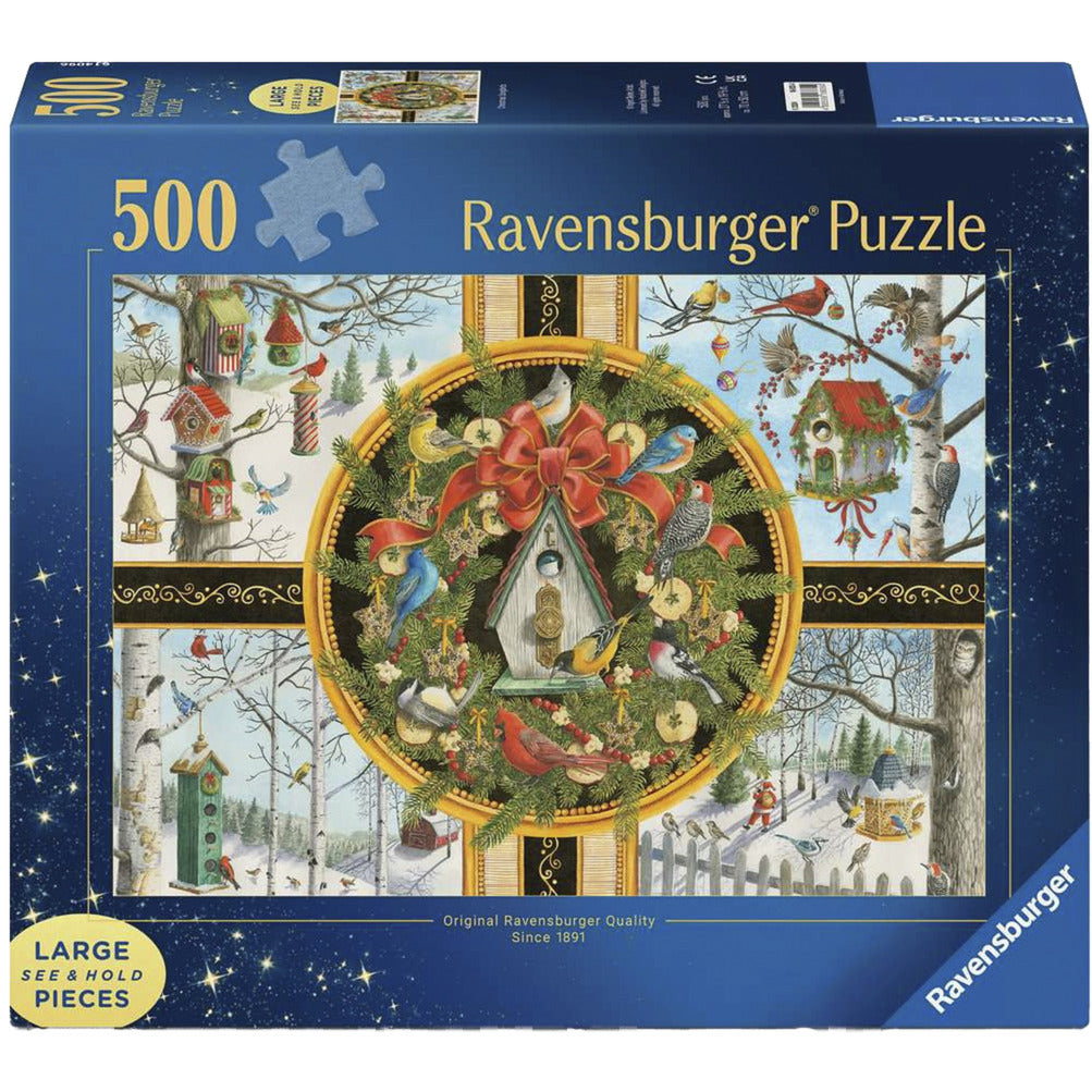 Puzzle Large Pieces Singvögel im Winter