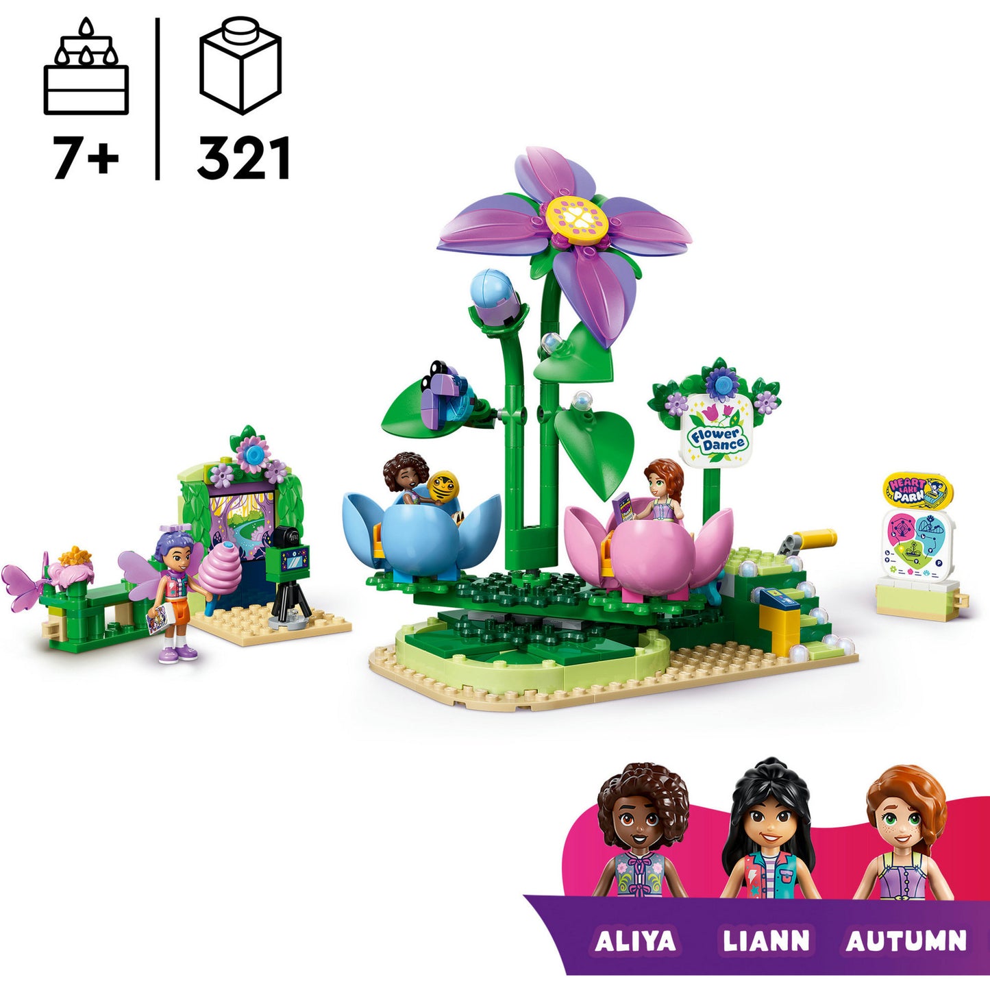 42702 Friends Feentassen-Karussell mit Blumendeko, Konstruktionsspielzeug