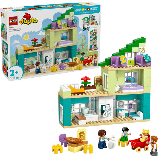 10470 DUPLO Town Modernes Familienhaus mit Figuren - 3-in-1-Set, Konstruktionsspielzeug