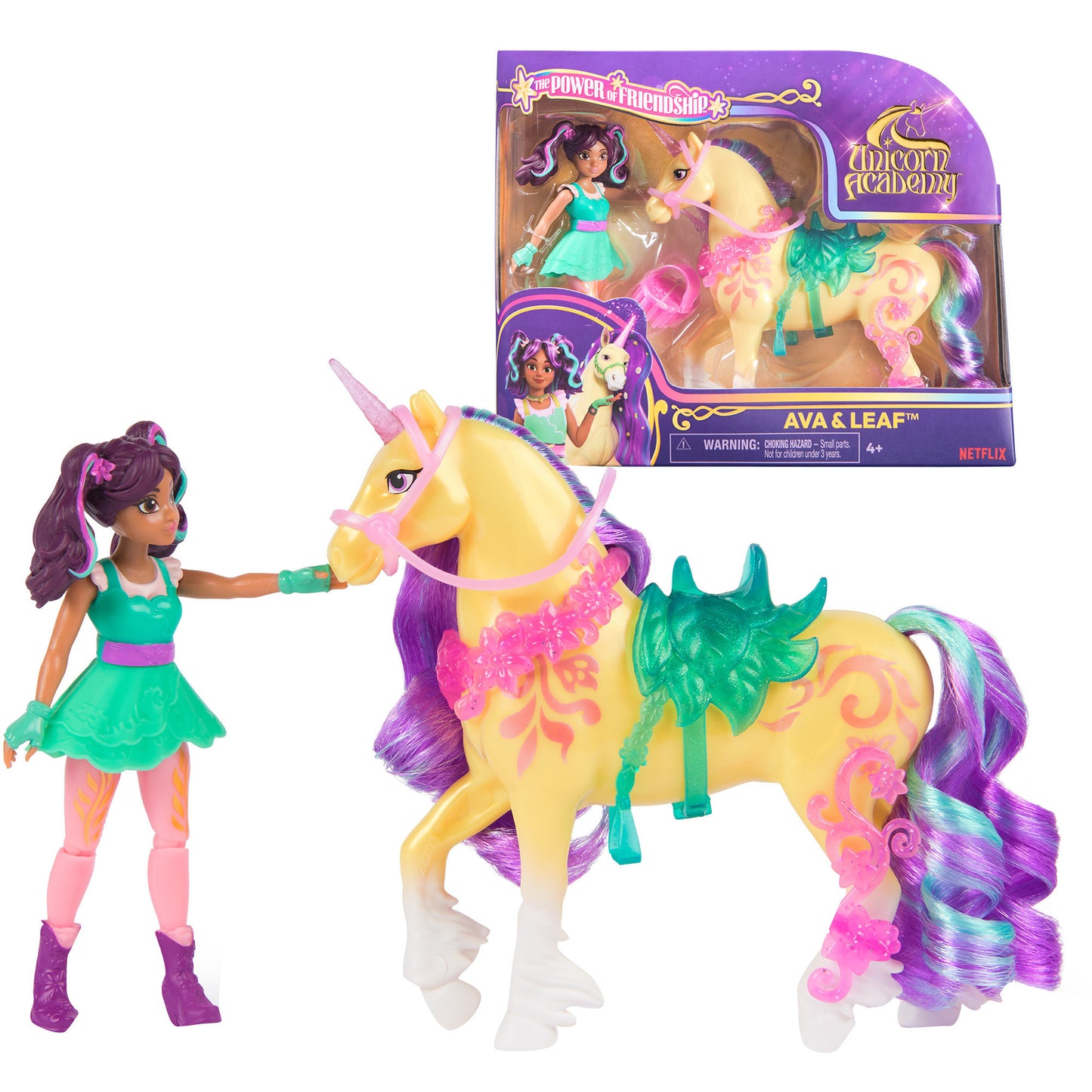 Unicorn Academy - Ava und Einhorn Leaf, Spielfigur