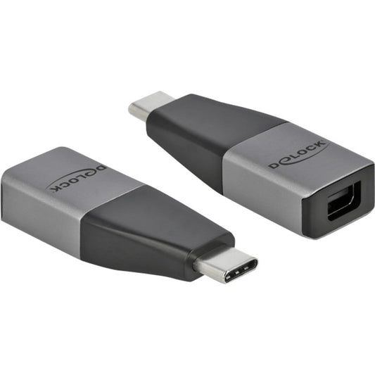 DeLOCK USB 3.2 Gen 1 Adapter, USB-C Stecker > Mini DisplayPort Buchse (grau/schwarz)