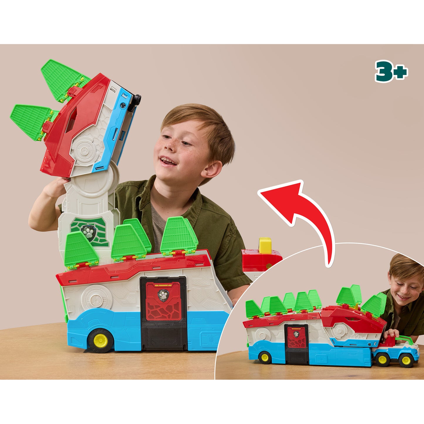 Paw Patrol: Der Dino Film - 2-in-1 Mobiles Dino-Hauptquartier, Spielgebäude