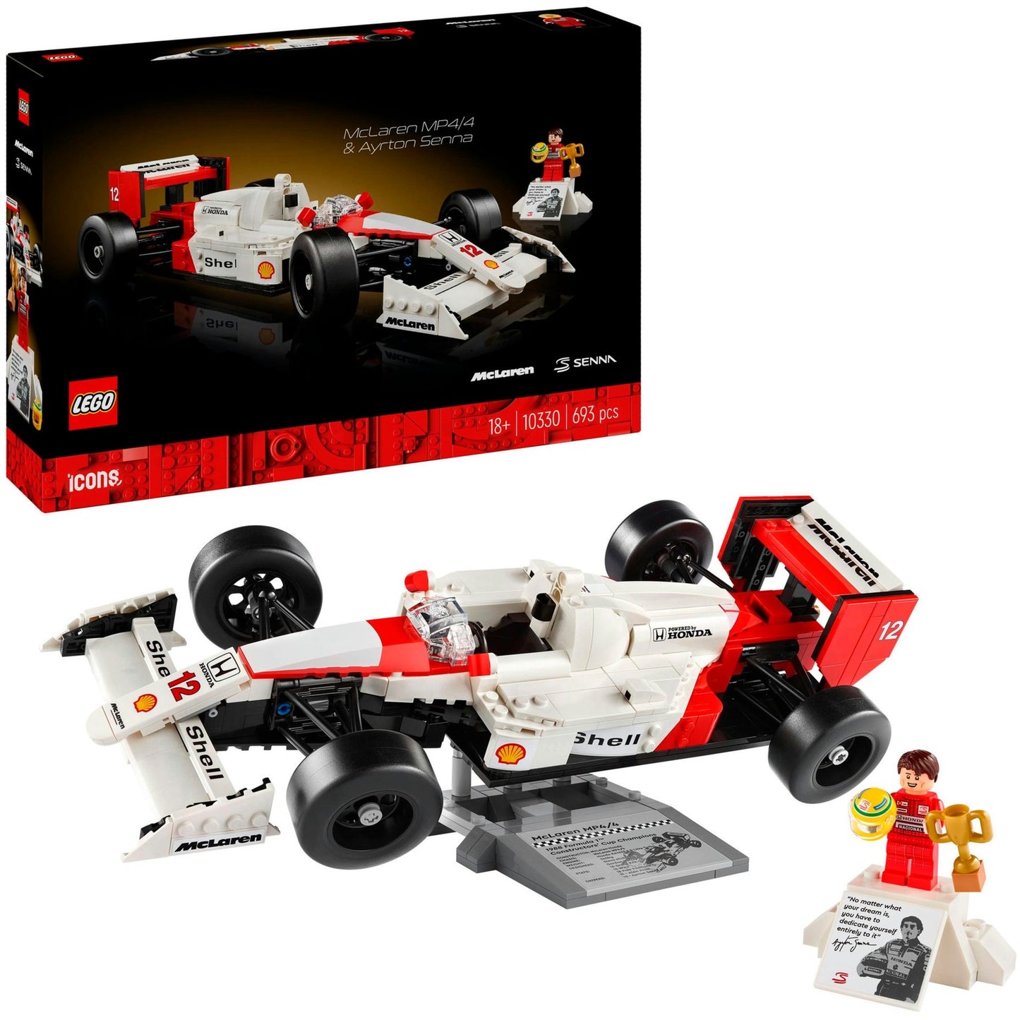 LEGO 10330 Icons McLaren MP4/4 & Ayrton Senna, Konstruktionsspielzeug