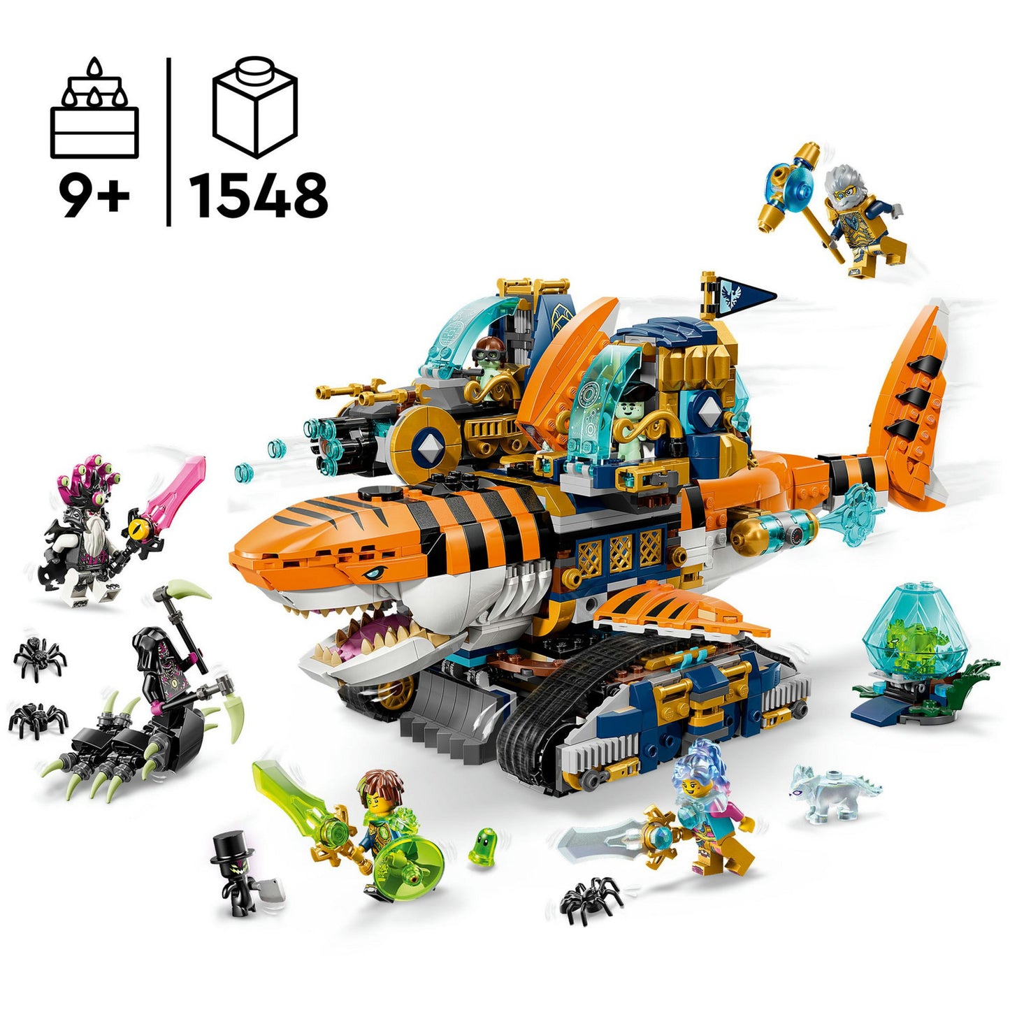 71515 DREAMZzz Tigerhai-Fahrzeug, Konstruktionsspielzeug