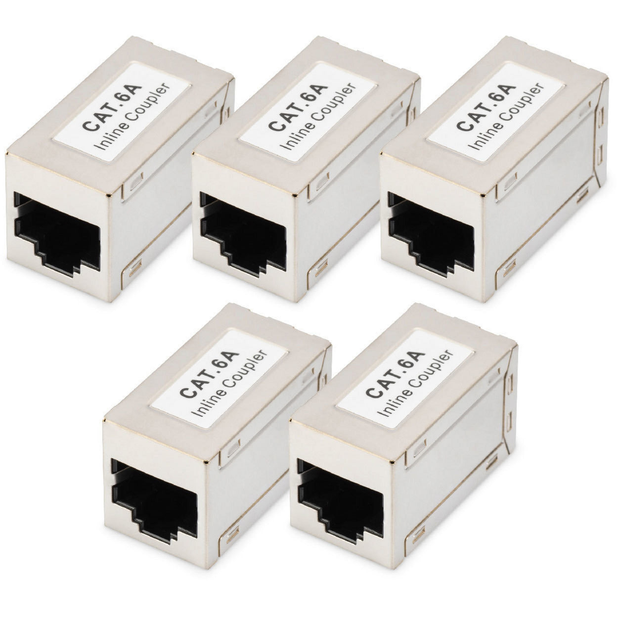 CAT 6A Modulare Kupplung, geschirmt, 5 Stück, Keystone-Modul