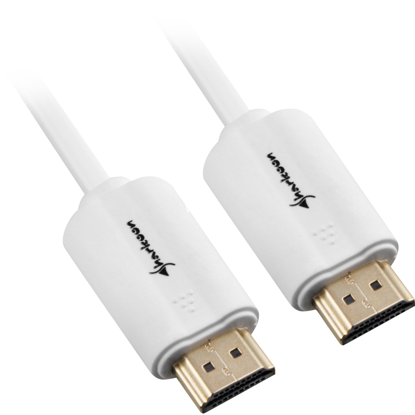 Sharkoon Kabel HDMI Stecker > HDMI Stecker (weiss, 2 Meter, HDMI 2.0 4K)