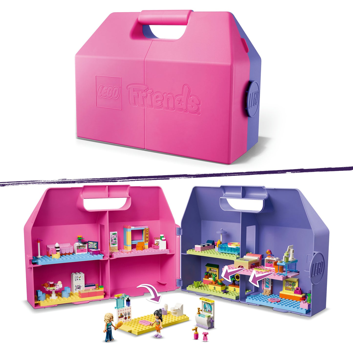 42697 Friends Kreativer Puppenhauskoffer, Konstruktionsspielzeug