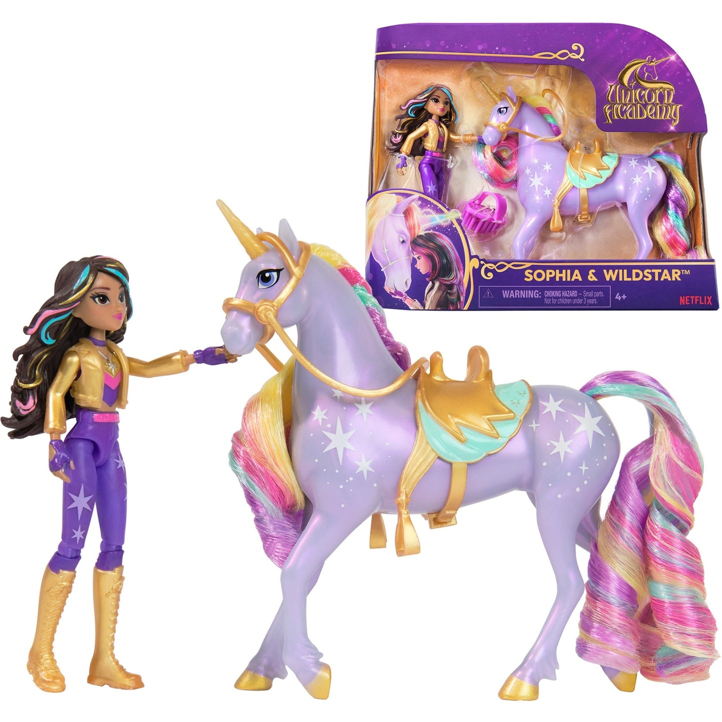 Spinmaster Unicorn Academy - Sophia und Einhorn Wildstar Set