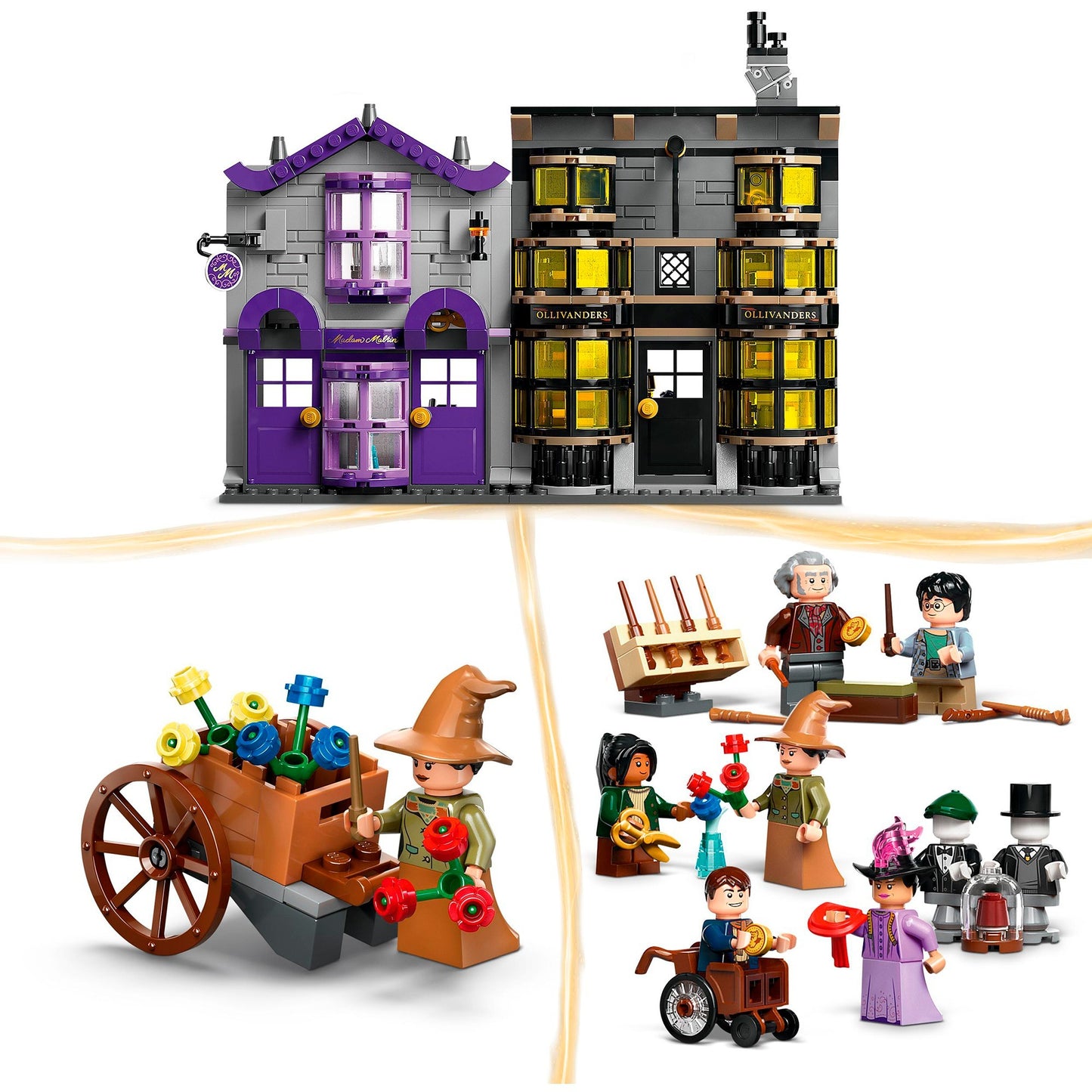 LEGO 76439 Harry Potter Ollivanders & Madam Malkins Anzüge, Konstruktionsspielzeug