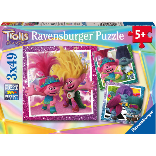 Ravensburger Kinderpuzzle Trolls 3 (3x 49 Teile)