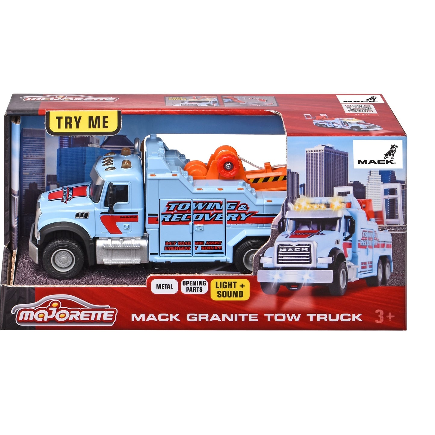 Majorette Mack Granite Abschleppwagen, Spielfahrzeug