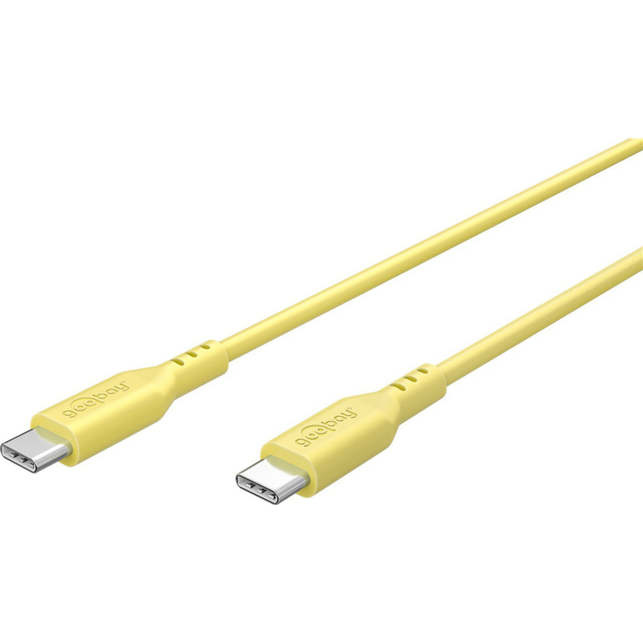USB 2.0 Silikonkabel gelb, USB-C Stecker > USB-C Stecker