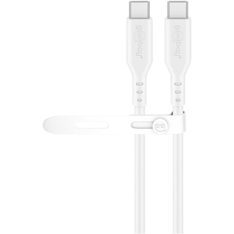 USB 2.0 Silikonkabel weiss, USB-C Stecker > USB-C Stecker