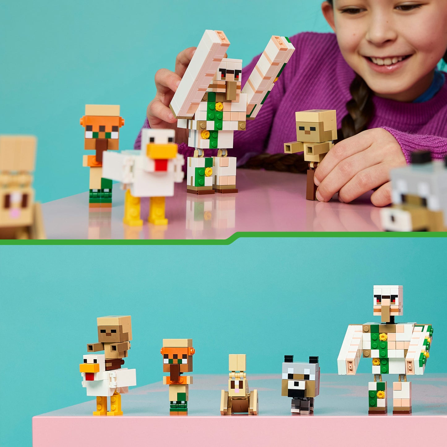 21592 Minecraft Angriff des Hühnerreiters in der Wüste, Konstruktionsspielzeug