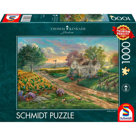 Schmidt Spiele Thomas Kinkade Studios: Sonnenblumenfelder (1000 Teile)