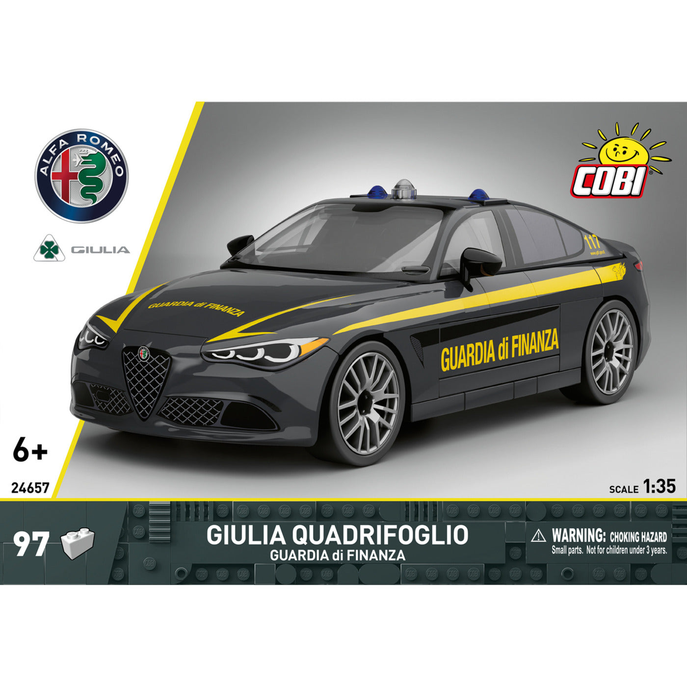 Giulia Quadrifoglio Guardia di Finanza, Konstruktionsspielzeug