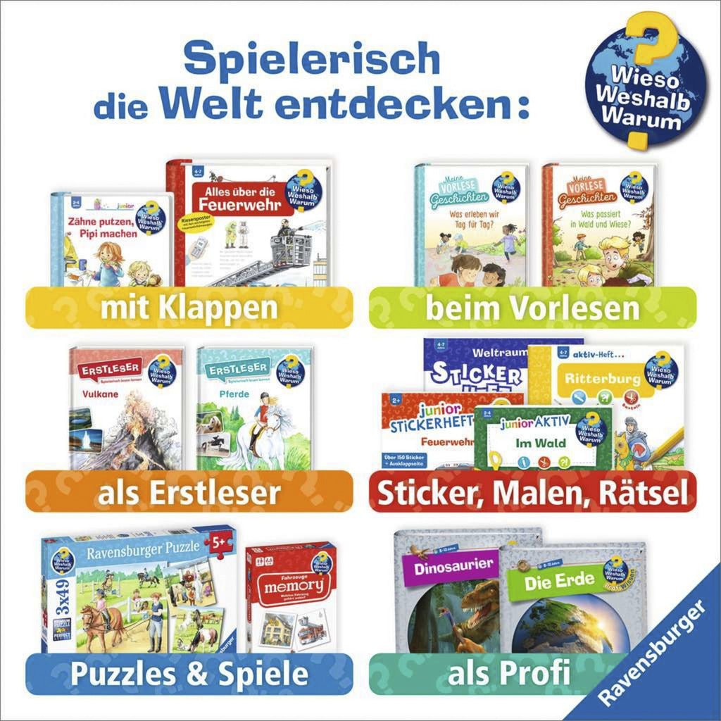 Wieso? Weshalb? Warum? Stickerheft - Feuerwehr, Lernbuch