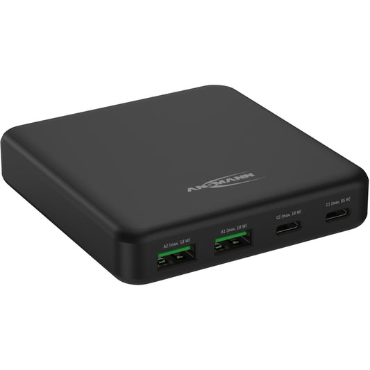 Ansmann USB-Ladegerät Desktop Charger DC465PD (schwarz, 65 Watt, PD, Quick Charge 3.0)