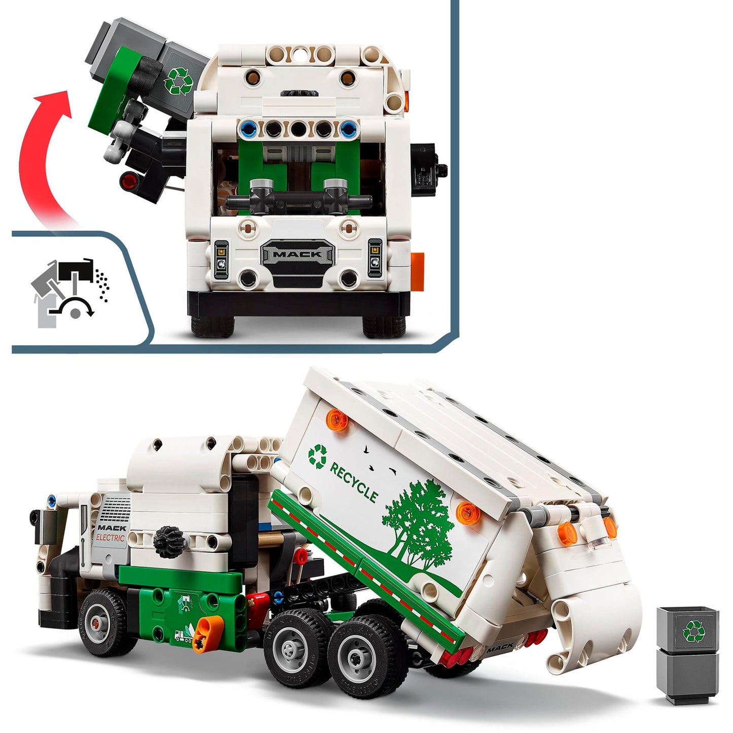 LEGO 42167 Technic Mack LR Electric Müllwagen, Konstruktionsspielzeug