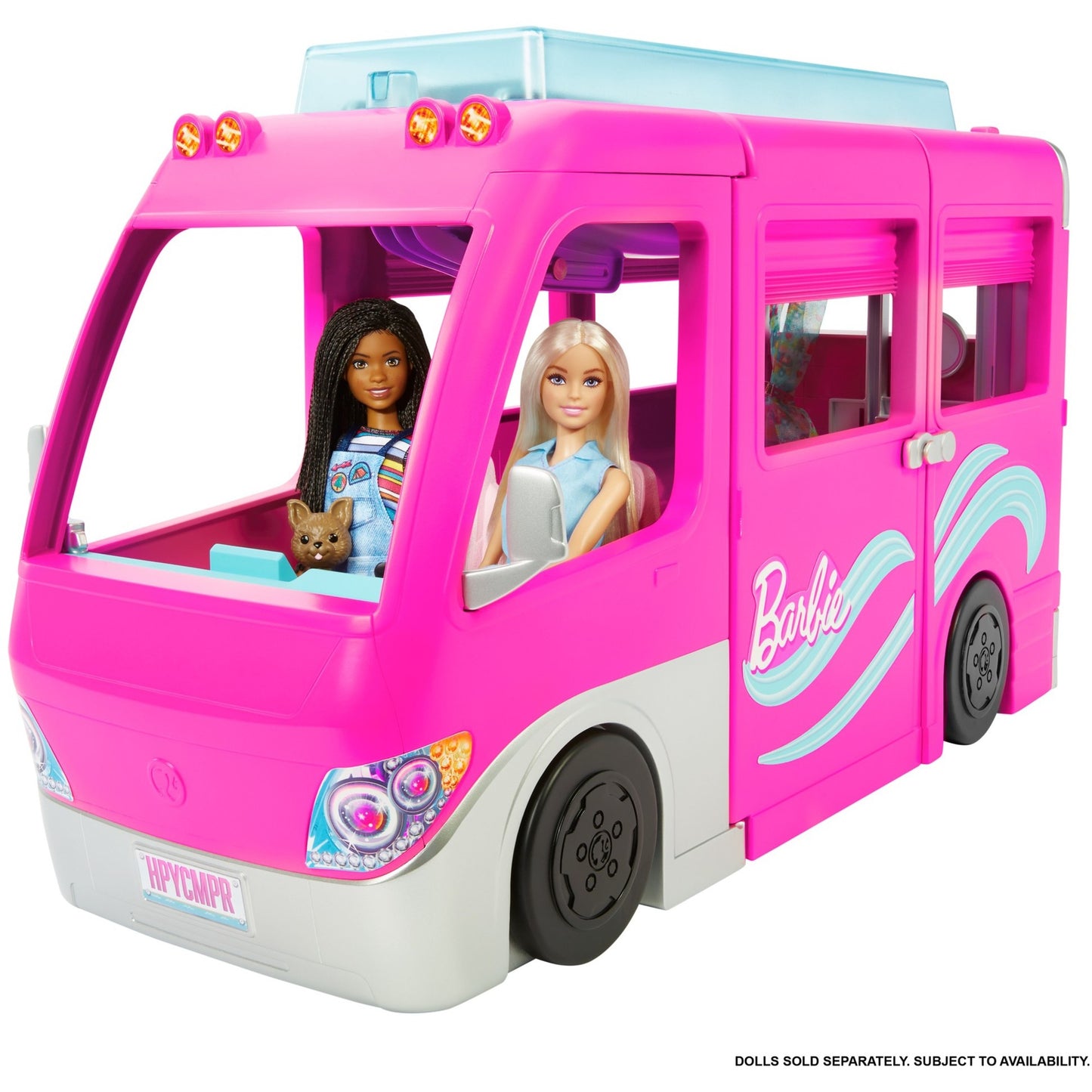 Mattel Barbie Super Abenteuer-Camper mit Zubehör, Spielfahrzeug