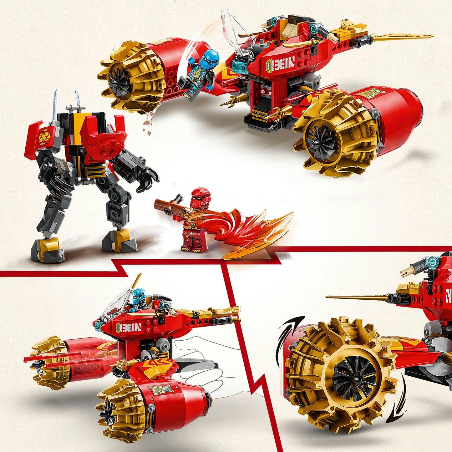 71830 Ninjago Kais Sturmreiter-Mech, Konstruktionsspielzeug