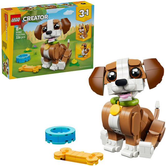 31382 Creator 3-in-1 Niedliche Tiere: Verspielter Welpe, Konstruktionsspielzeug