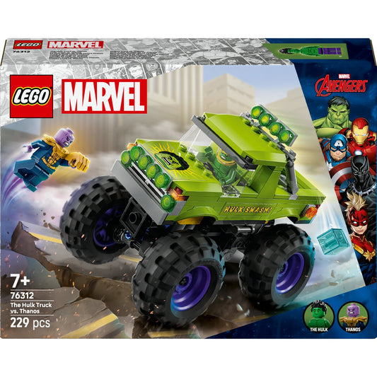 76312 Marvel Super Heroes Marvel Hulk-Truck vs. Thanos, Konstruktionsspielzeug